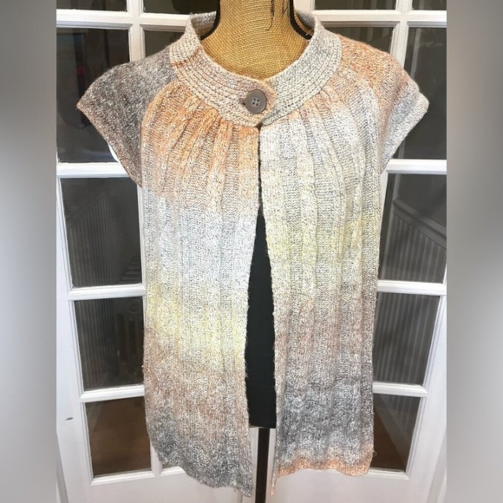 Westbound Petites Open Front Knit Cardigan Sweater Multicolor Ombre Size XLP - Picture 7 of 8